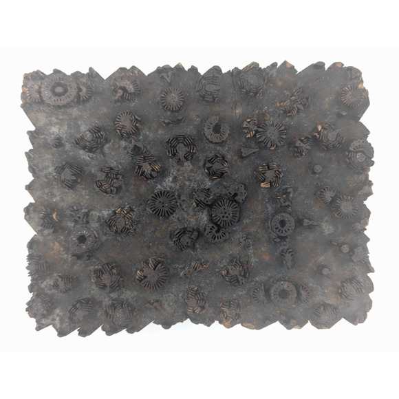 Antique Wooden Printing Block Hand Carved Textile Fabric Stamp As Is - Picture 2 of 10